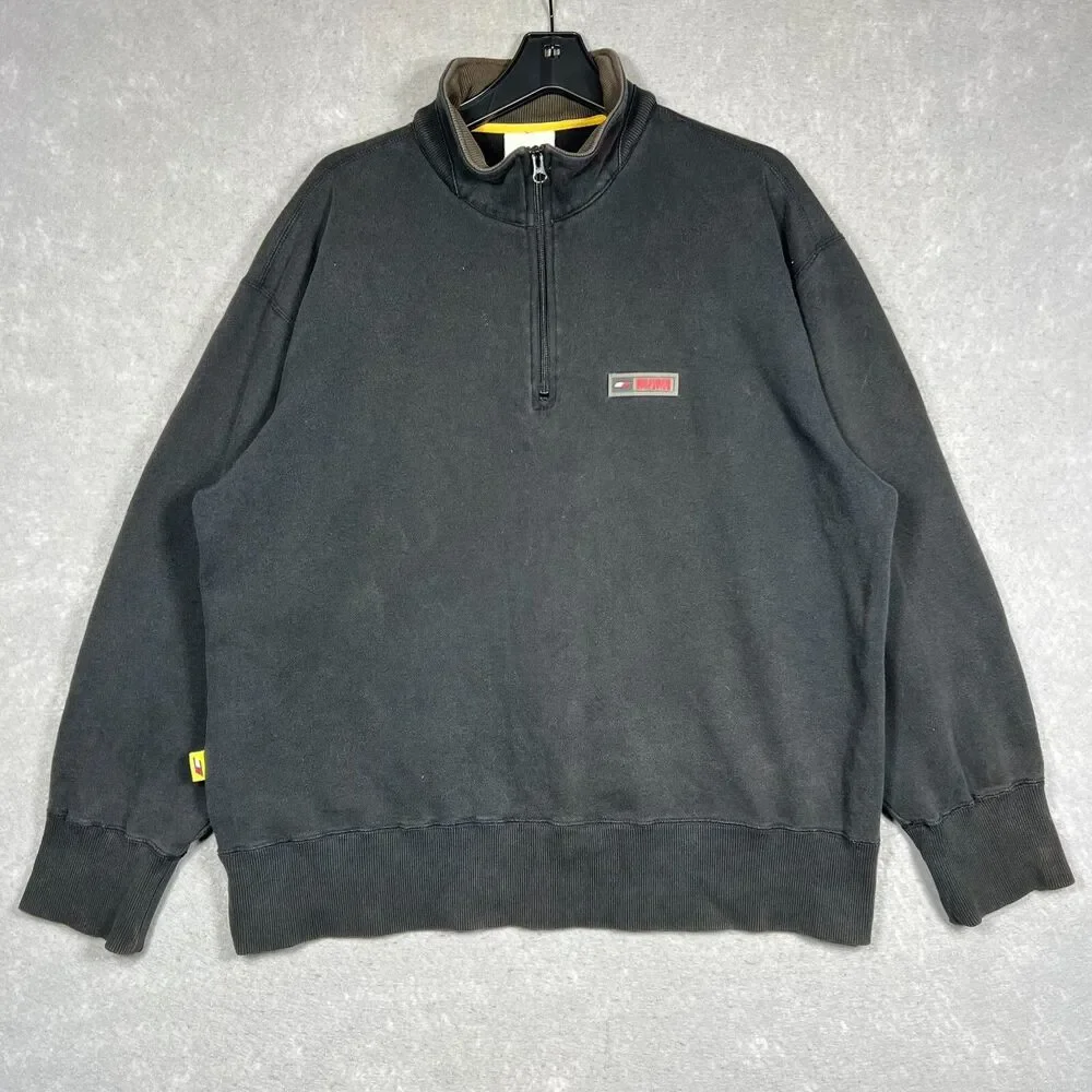 Vintage 90’s Tommy Hilfiger Athletics Sweatshirt Black Men's XL 085 Embroidered